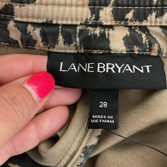 Lane Bryant Leopard Print Sateen Peplum Jacket 28 NWT - Picture 7 of 7